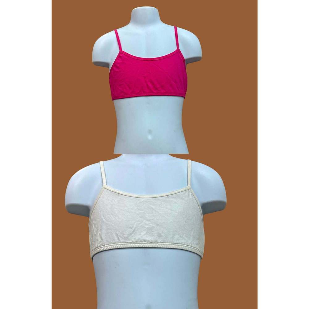 Maidenform Girls Classic Cotton Crop Bralette 2 Pack